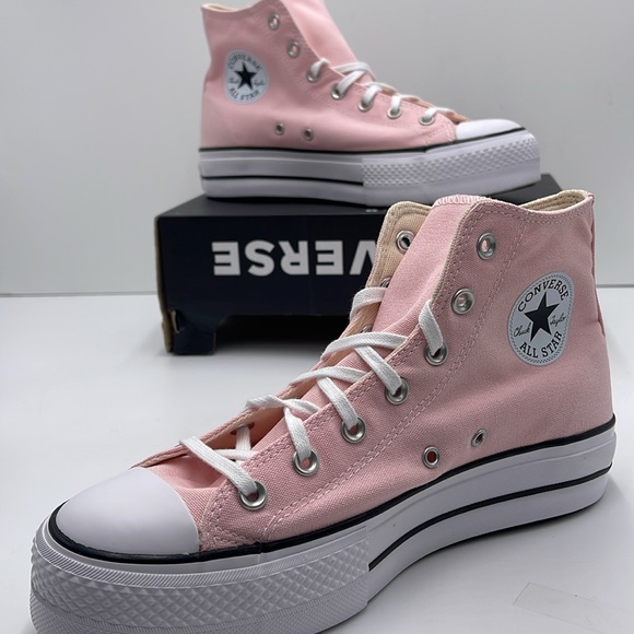Converse WMNS CTAS LIFT HI DONUT GLAZE/WHITE/BLACK A06507F Platforms Sneakers - Picture 14 of 16